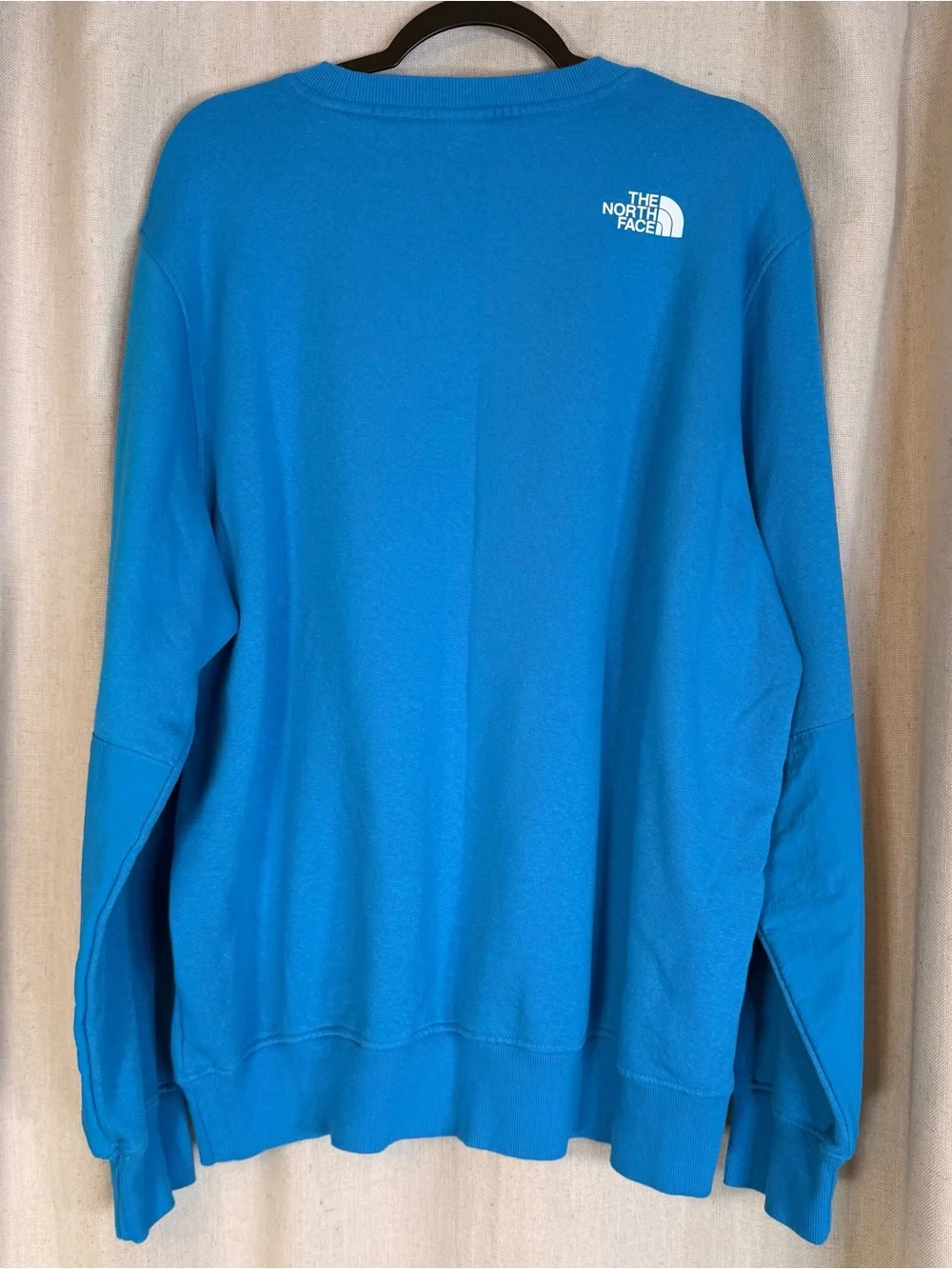The North Face Coordinates Crew Sweatshirt  Mens Acoustic Blue Print Logo